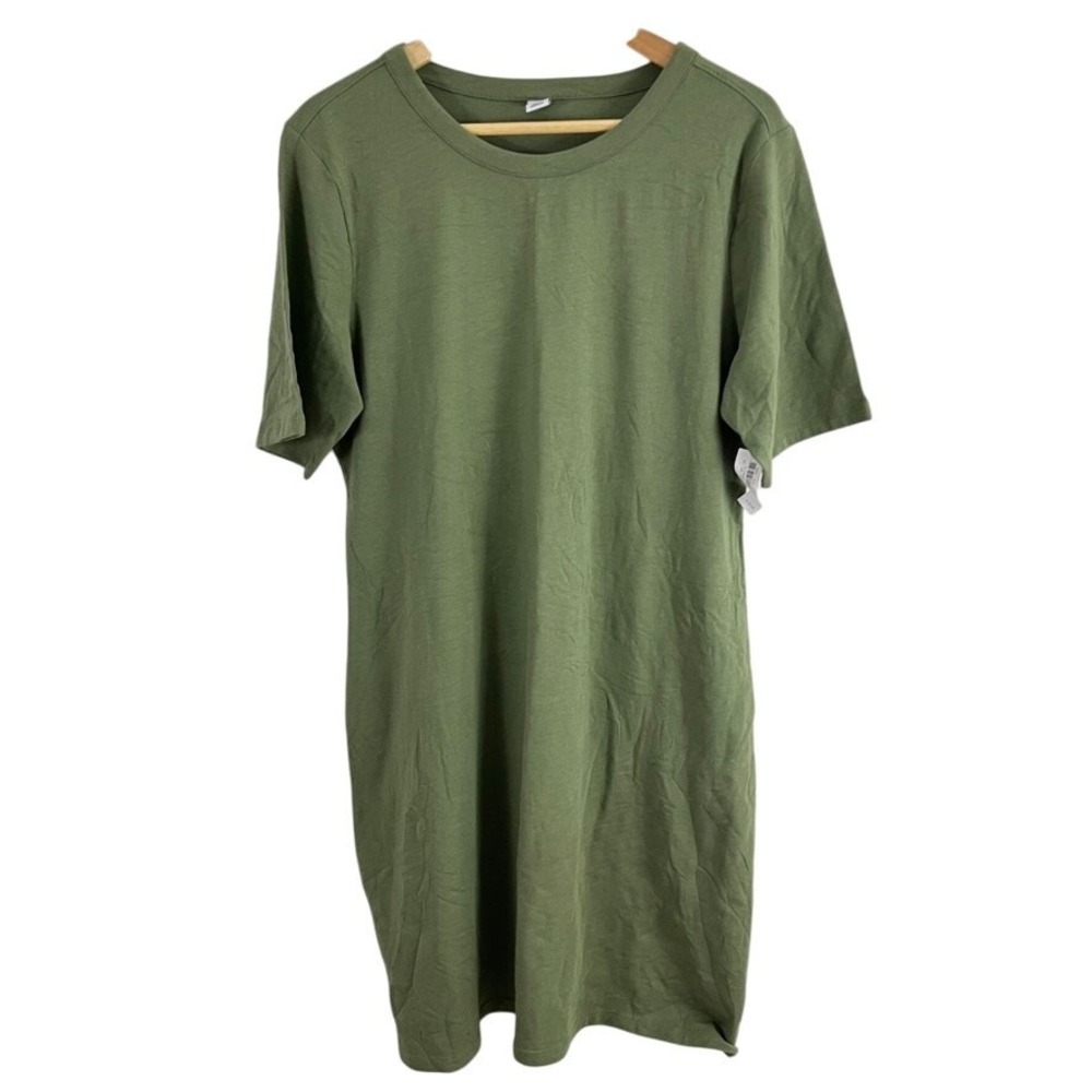 Old Navy Crew Neck Tee Shirt Dress Short Sleeve Green Size XL NEW